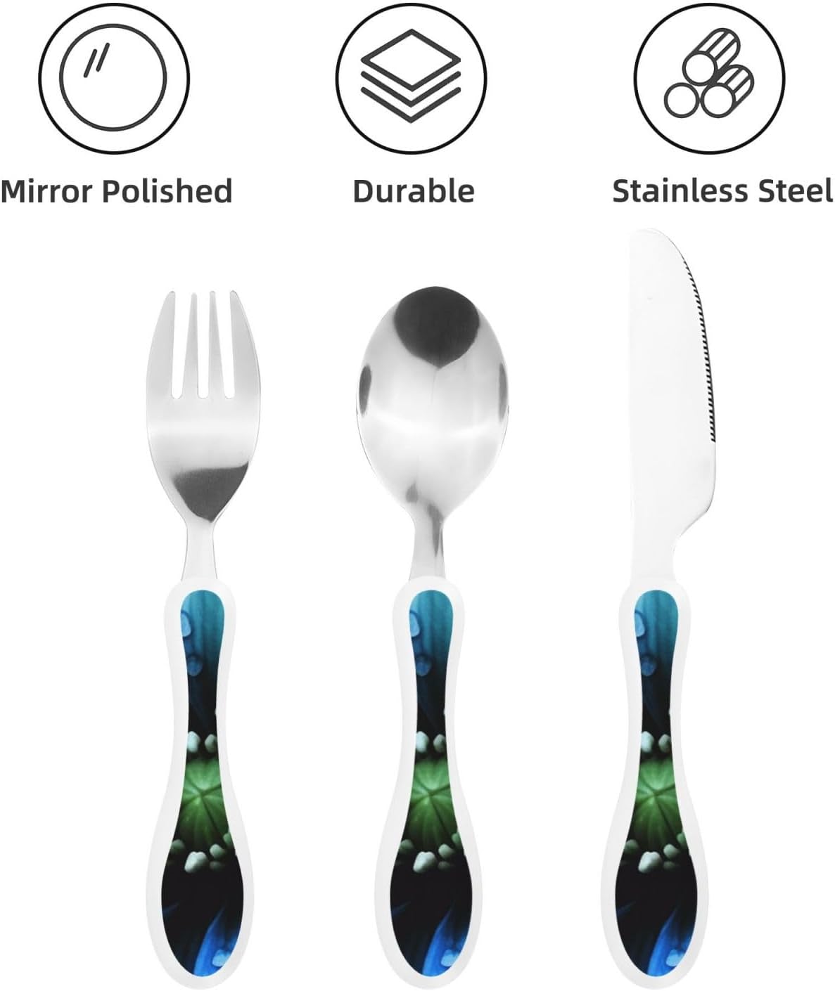3-Piece Kids Silverware Set With Storage Case, Stainless Steel Reusable Children Safe Knife Spoon Fork Set Shih Tzu Dog Children Flatware Set For Kids Lunch Box