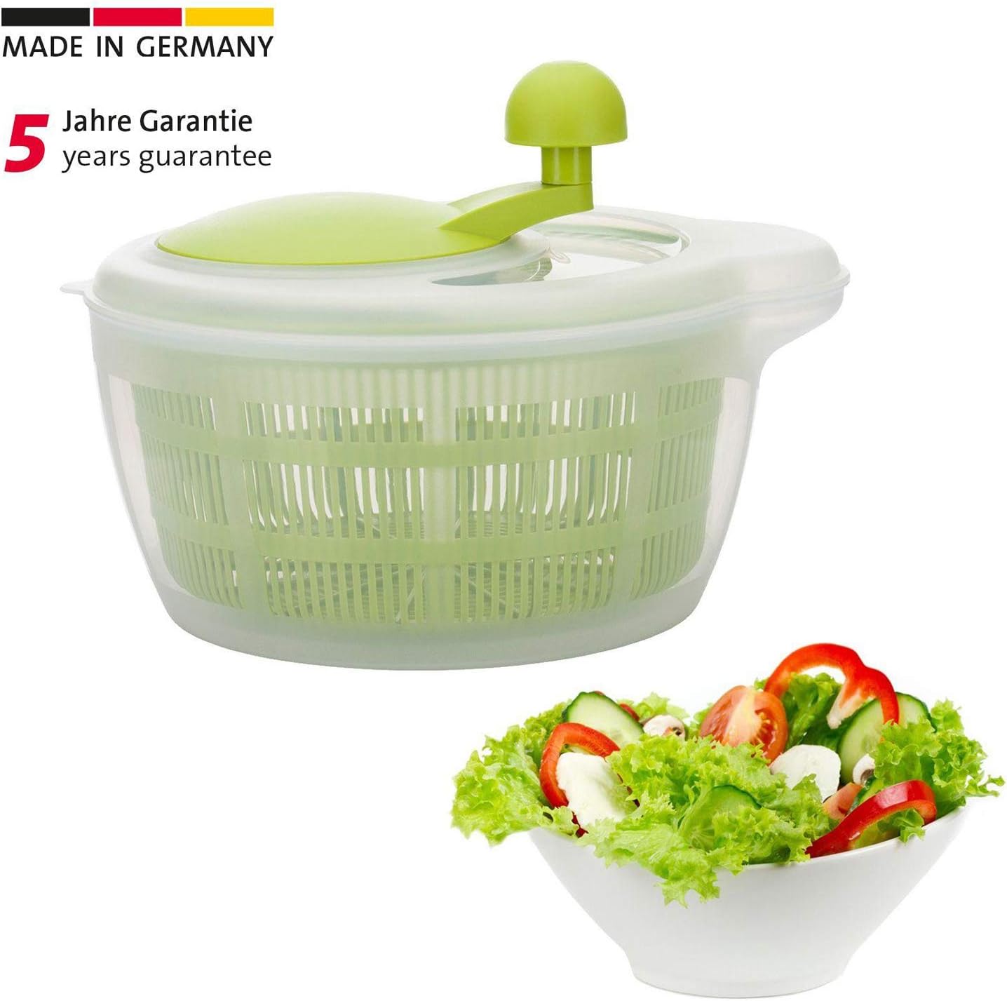 Westmark Germany Vegetable and Salad Spinner with Pouring Spout (Red/Clear)