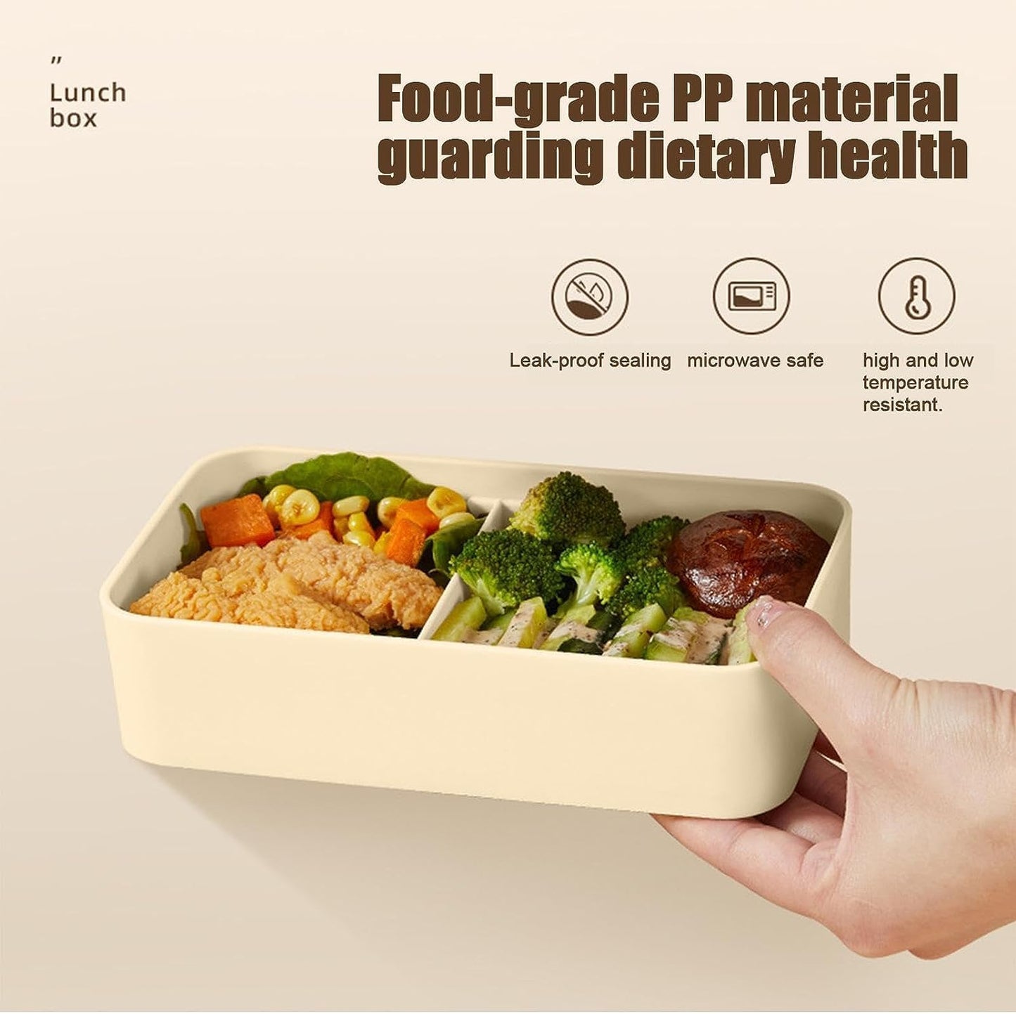 3 Compartments Bento Lunch box with Soup Bowl, Insulated Lunch Bag and Portable Utensils, Stainless Steel Camera Lunch Containers，Leak Proof Bento Box for Kids Adults Men Women…