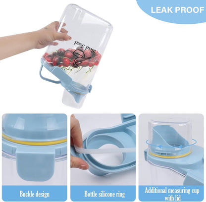 Dog Food Storage Container Airtight Portable Dog Food Container with Handled Lid and Pour Spout,Food Storage for Dog Dry Food Small Pet Food Container with Measuring Cup for Home, Travel,2.8L