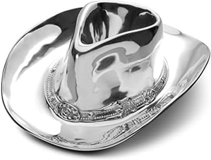 Wilton Armetale Cowboy Hat Chip and Dip Server, 12-Inch-by-15.25-Inch, Silver