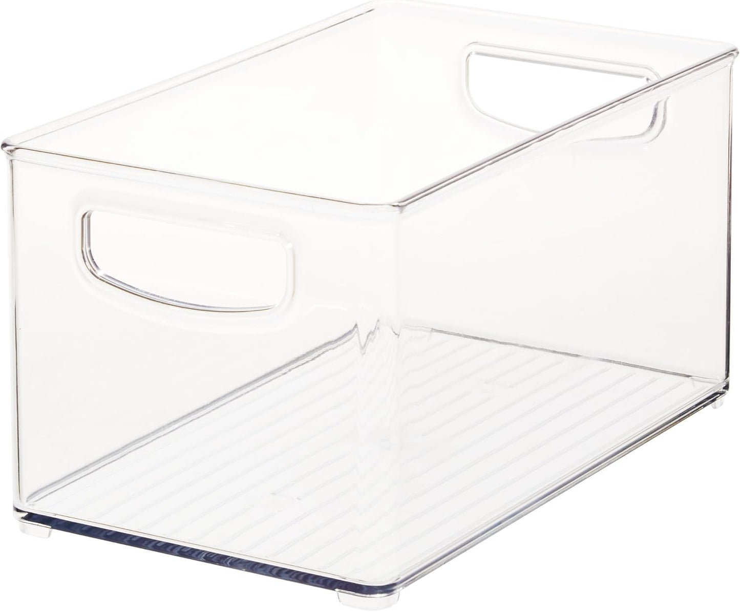 iDesign Stackable Clear Plastic Bin | Kitchen Organizers and Storage, For Fridge and Pantry