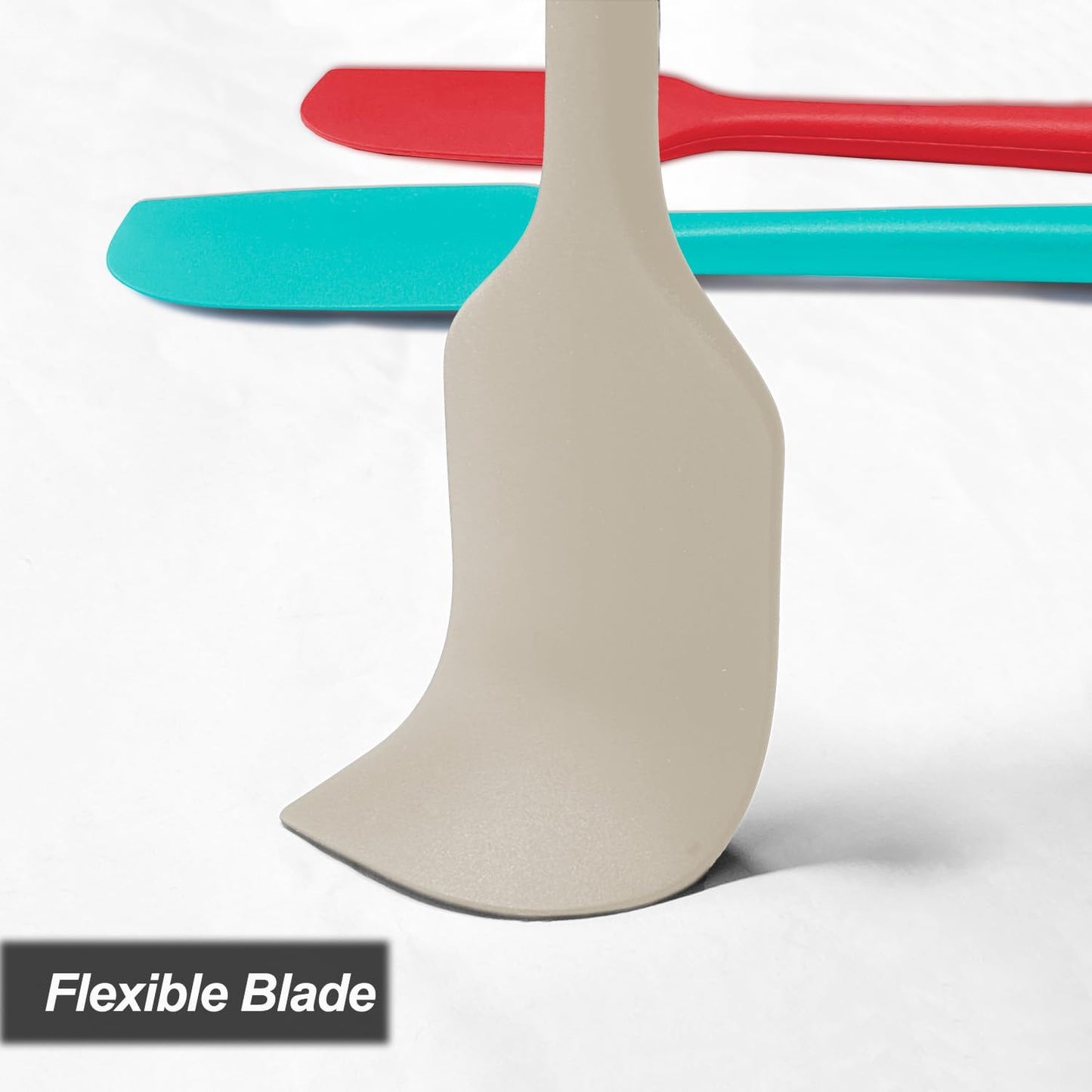 Silicone Spatula for Kitchen, 600°F Heat resistant Spatulas for Baking, Cooking, Scraping,and Mixing, Non Stick Kitchen Utensils, BPA Free, 11.2 IN, 3 Pack, Black