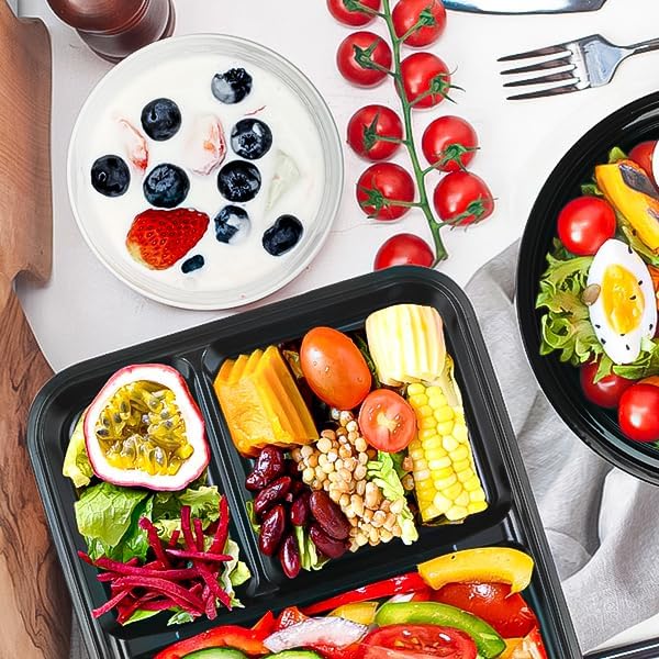 Lifetime Supplies 100 PACK Meal Prep Containers, Extra Large & Thick Food Storage Containers with Lids - BPA Free Stackable Microwavable & Dishwasher Safe, Travel, To Go, Bento Box