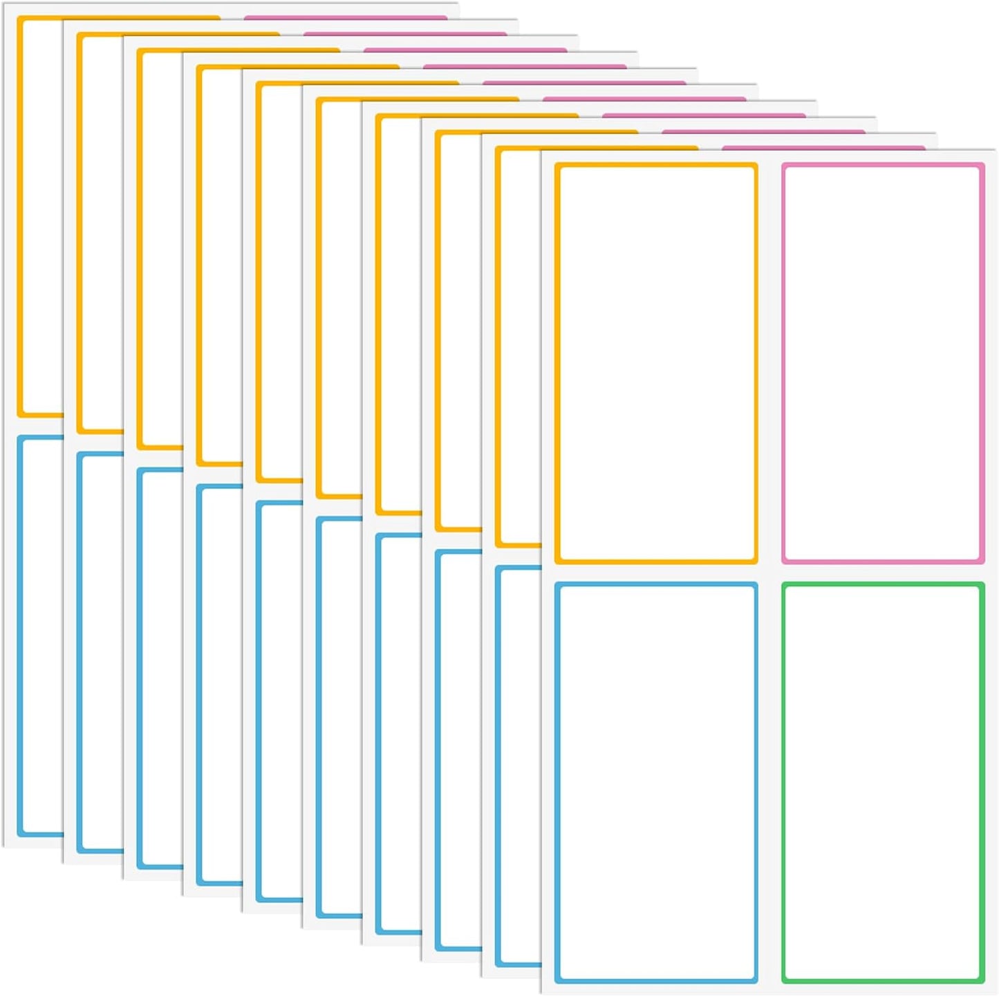 480 Pcs Dry Erase Labels, Dry Erase Stickers, Waterproof Sticker Labels, Removable Labels Easy Peel Off, Reusable Sticky Notes for Food Containers, Office (Retro, Small)