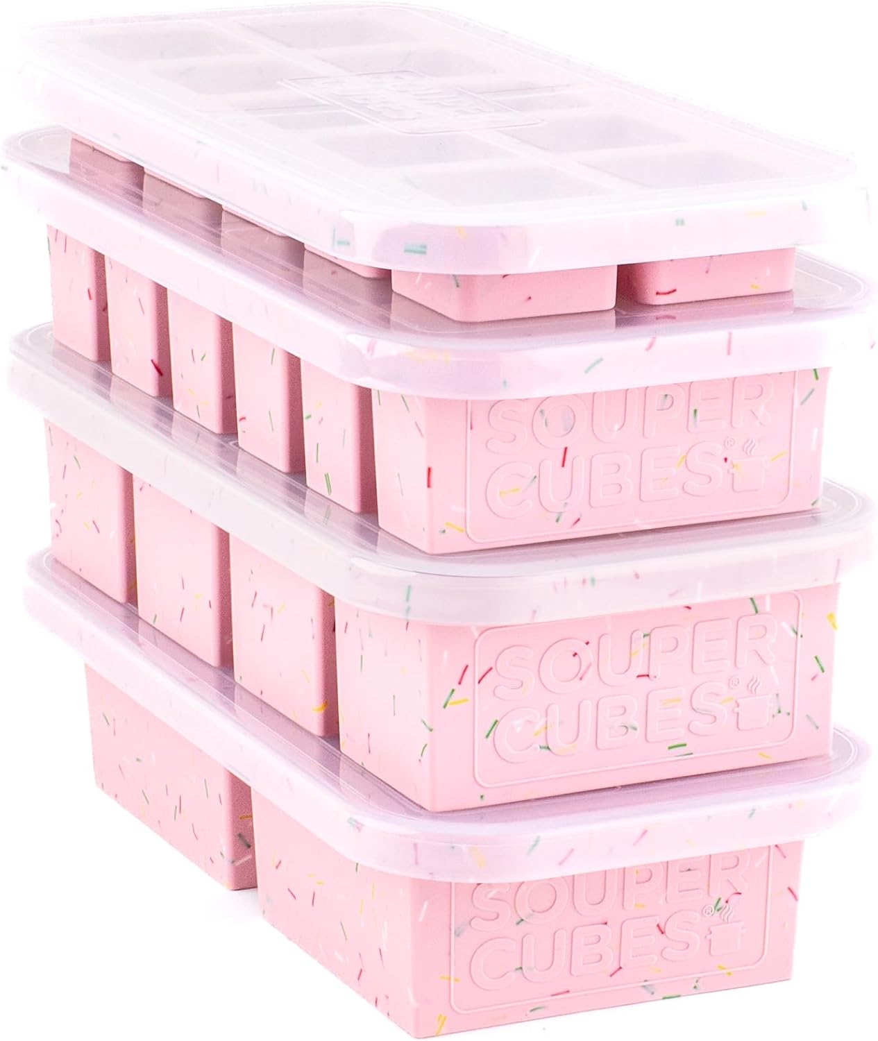 Souper Cubes Silicone Freezer Molds Gift Set, Kale | 2 Tbsp, 1/2 Cup, 1 Cup and 2 Cup Silicone Molds for Food Set, Perfect for Freezing Soup, Grains, Proteins, Herbs and More