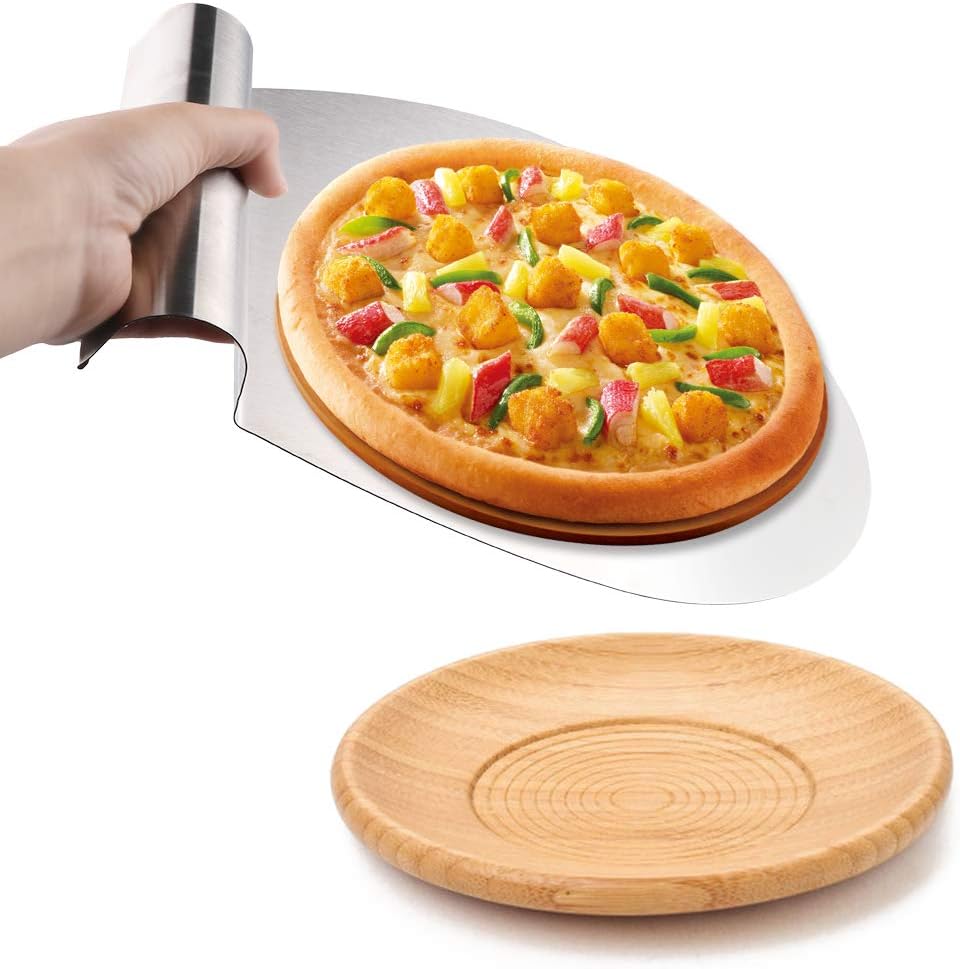 Stainless Steel Cake Baking Tools - Cake Lifter Shovel & Tray for Baking Pizza, Bread, Pie