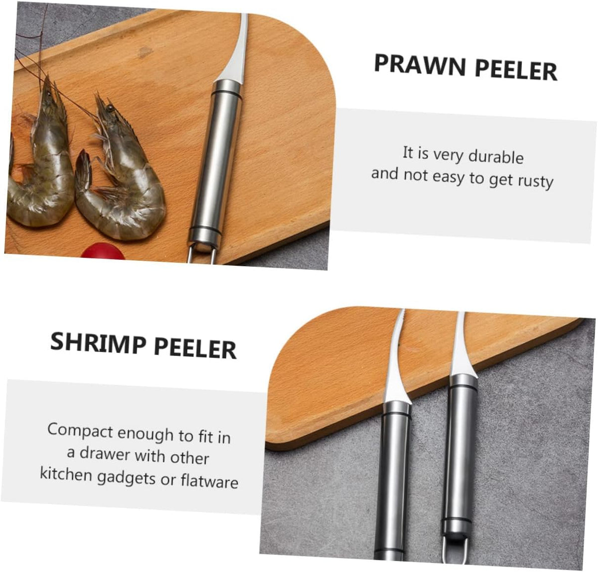 Shrimp Deveiner Tool and Peeler Set Multifunctional Shrimp Deveining Tool