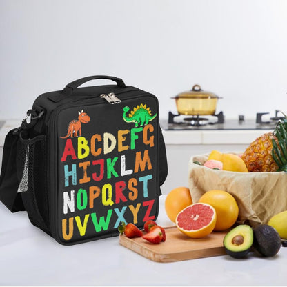cfpolar Skull Skateboard Lunch Box for Boys Girls, Insulated Lunch Bags for Kids Reusable Mini Cooler Lunch Tote Lunchbox Thermal Meal Tote Kit with Shoulder Strap for Work School Picnic