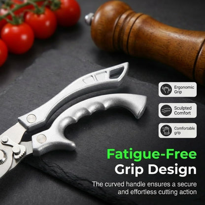 Multi-Purpose Kitchen Shears, 2026 Upgraded Heavy Duty Stainless Steel Kitchen Scissors, with Spring Loaded Handle, Stainless Steel Bone Cut Kitchen Scissors Poultry Shears (1)