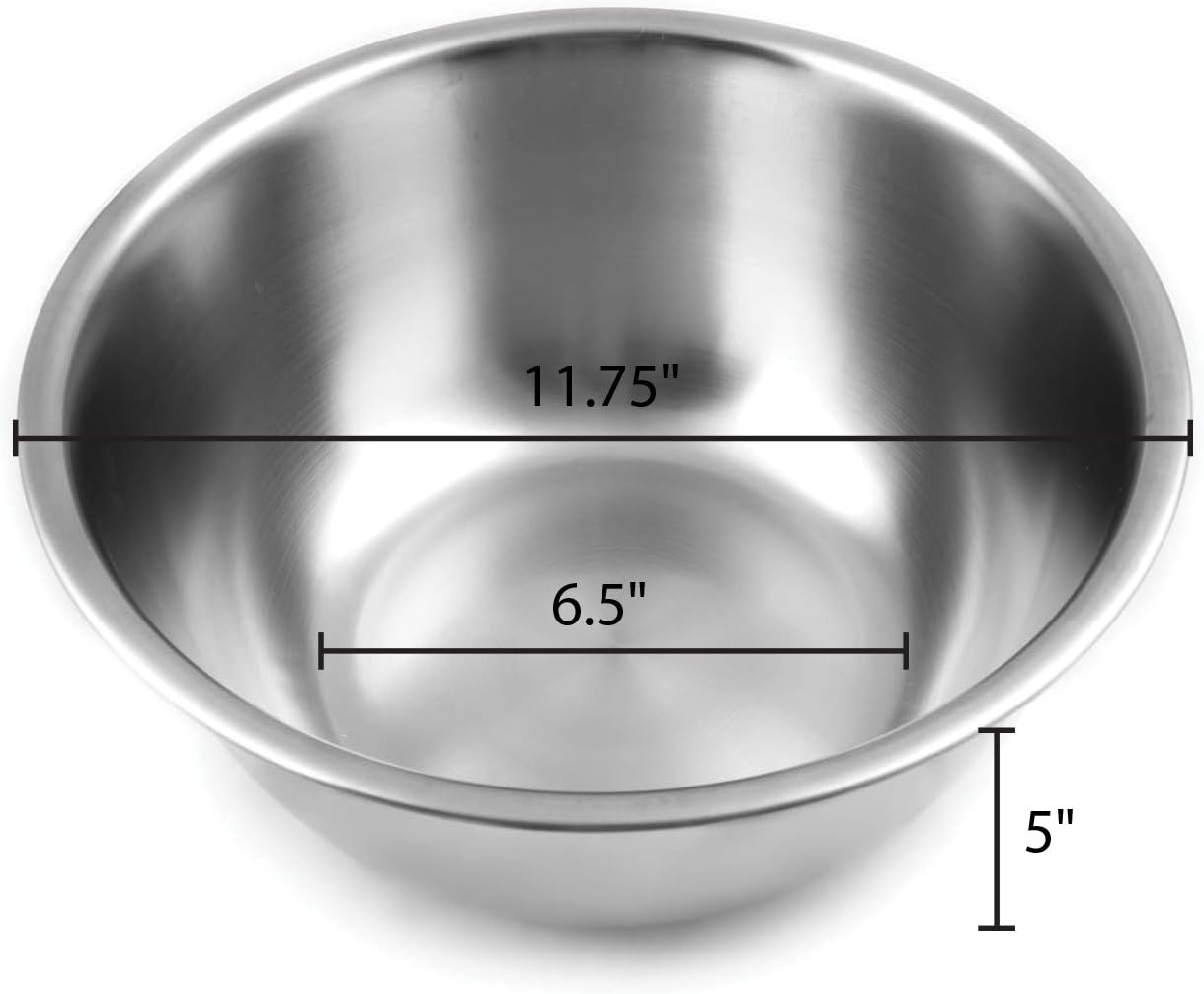 Fox Run Stainless Steel Small Mixing Bowl, 7.25 x 7.25 x 3.75 inches, Metallic