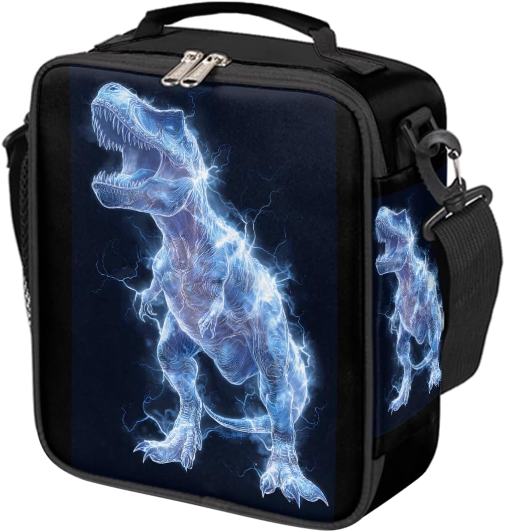 cfpolar Skull Skateboard Lunch Box for Boys Girls, Insulated Lunch Bags for Kids Reusable Mini Cooler Lunch Tote Lunchbox Thermal Meal Tote Kit with Shoulder Strap for Work School Picnic