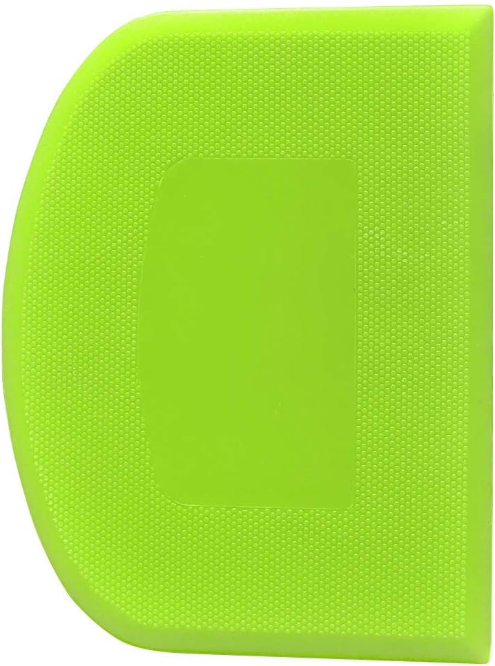 ALLTOP Bowl Spatula & Bench Scraper,Flexible Plastic Multipurpose Kitchen Pastry Cutter Tool,Food Scrappers for Bread Dough Baking Cake Fondant Icing,Set of 2 Pieces - White,Green