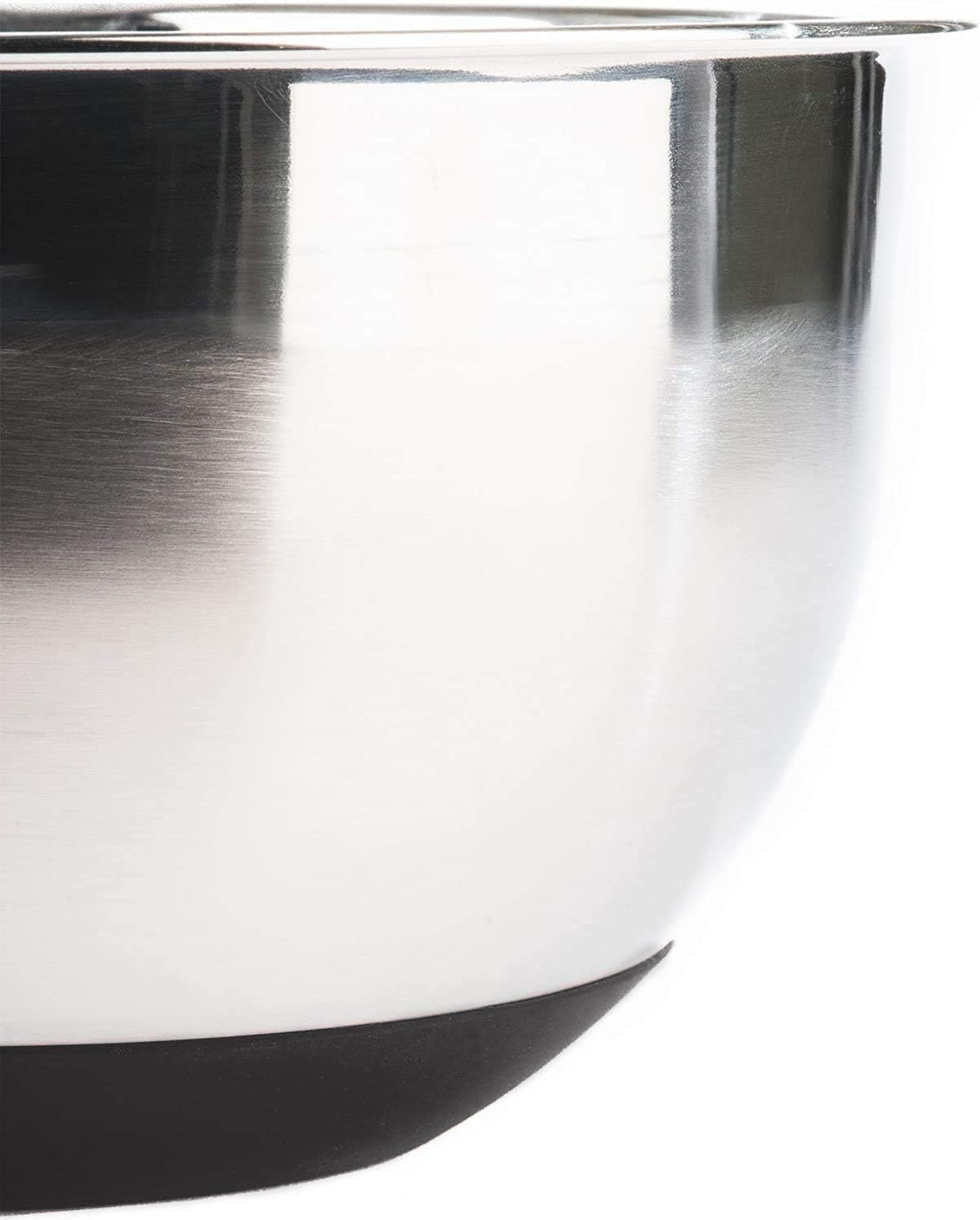 Stainless Steel Mixing Bowls with Lids and Non Slip Bases (Set of 5, Black)