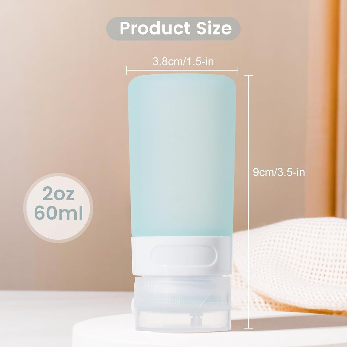 MICEBAY 2 oz Condiment Squeeze Bottles, Leakproof Salad Dressing Container