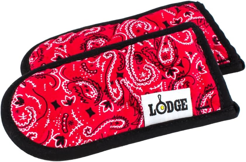 Lodge Fabric Hot Handle Holder, Bandana, Pack of 2