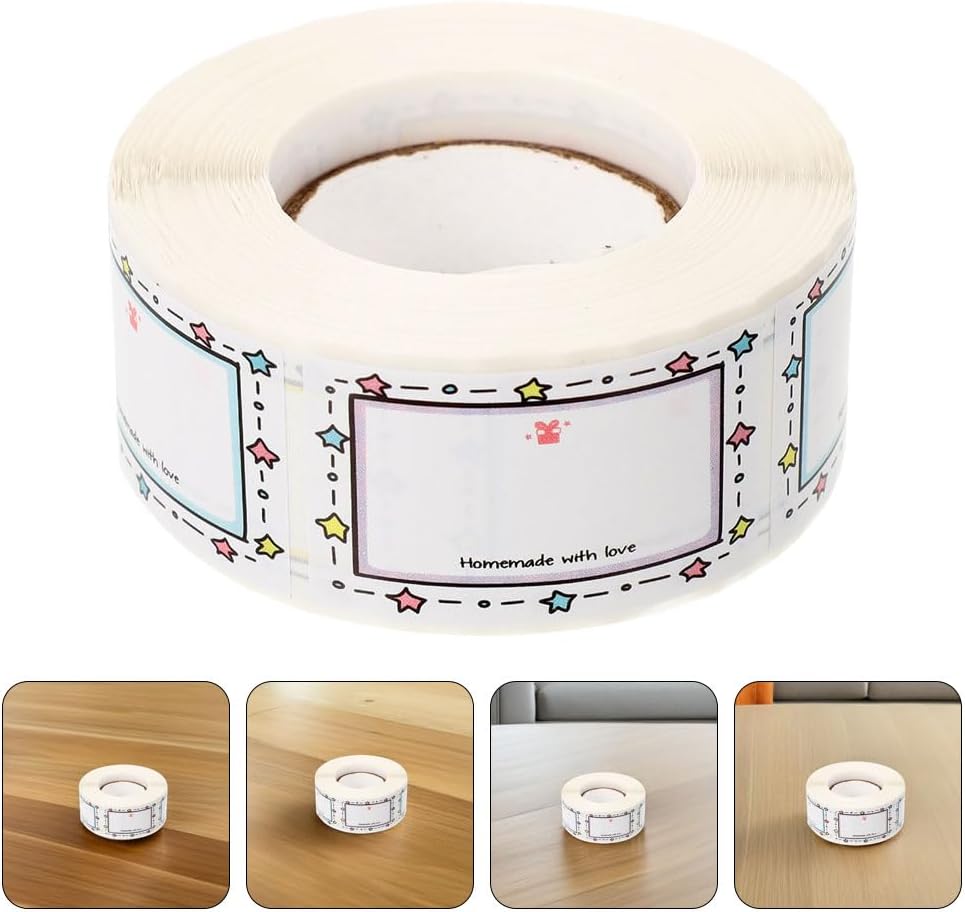 LUOZZY Rectangular Waterproof Removable Self-Adhesive Synthetic Paper Date Stickers 50x30mm for Freezer Refrigerator Food Containers