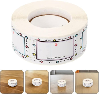 LUOZZY Rectangular Waterproof Removable Self-Adhesive Synthetic Paper Date Stickers 50x30mm for Freezer Refrigerator Food Containers