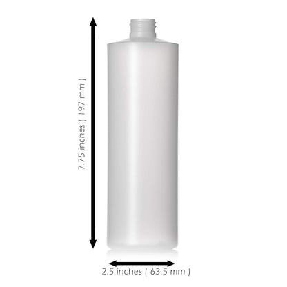8oz Natural Color HDPE Squeeze Bottles with Disc Cap and Squirt Cap (3 Pack) (8oz)