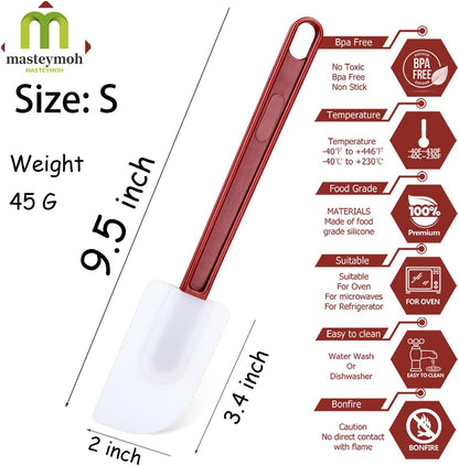 Commercial Spoonula Rubber Spatula Set, High Heat Spatula Spoon 9.5 Inches, Commercial Spatula for Cooking, Rubber Spatula Set Resistant to 500℉ (2 Spoonulas 9.5")