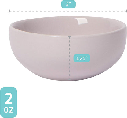 Now Designs Canyon Ceramic Pinch Bowl Set, Soy Sauce Dish, Set of 6, 2 oz