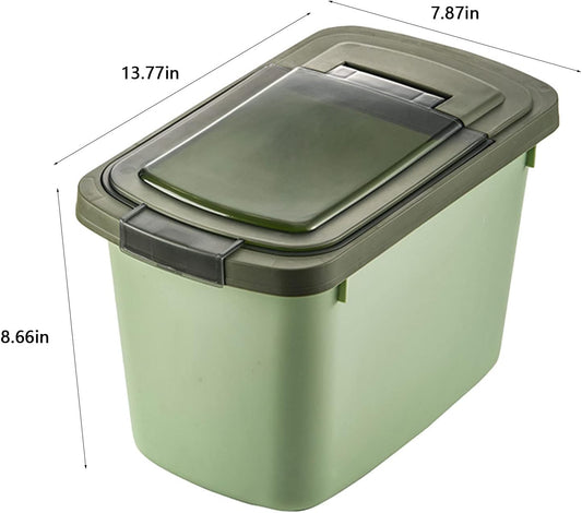 Food Storage Containers With Lids, Airtight Rice Dispenser, Large Capacity Storage Bins, BPA Free Plastic Sealed Holder Bin Dispenser, Pet Food Container, Rice Bucket for Cereal Grain Flour (white)