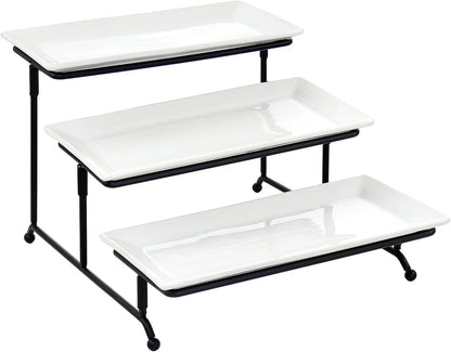 Elama Signature 12 1/4 Inch 6pc Lazy Susan Appetizer and Condiment Server Set