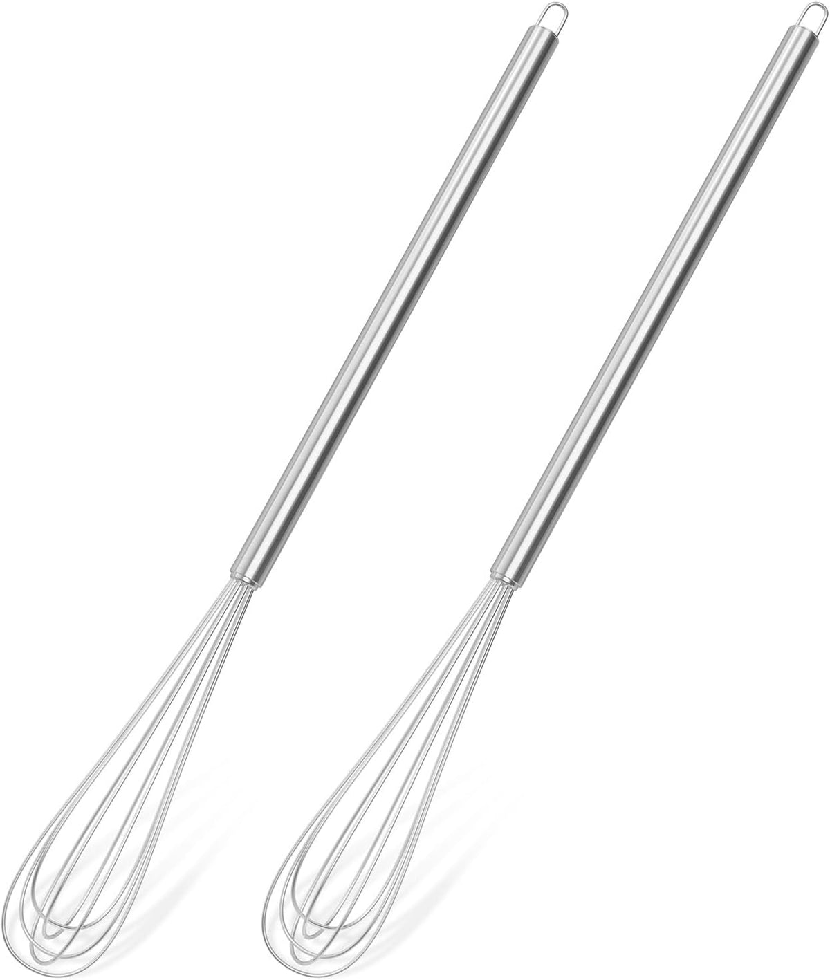 2‑Pcs 11‑Inch Mini Whisk, Small Whisk with Long‑Handle