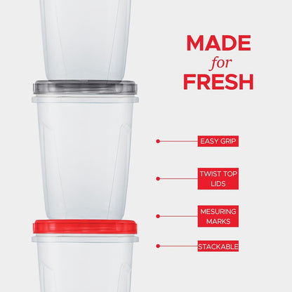 Tafura 10 Pack Leakproof Freezer Containers for Food with Twist Top Lids - 32 Oz BPA Free Reusable Plastic Soup Containers with Screw On Lids - Ideal for Meal Prep, Leftovers & Pantry Organization