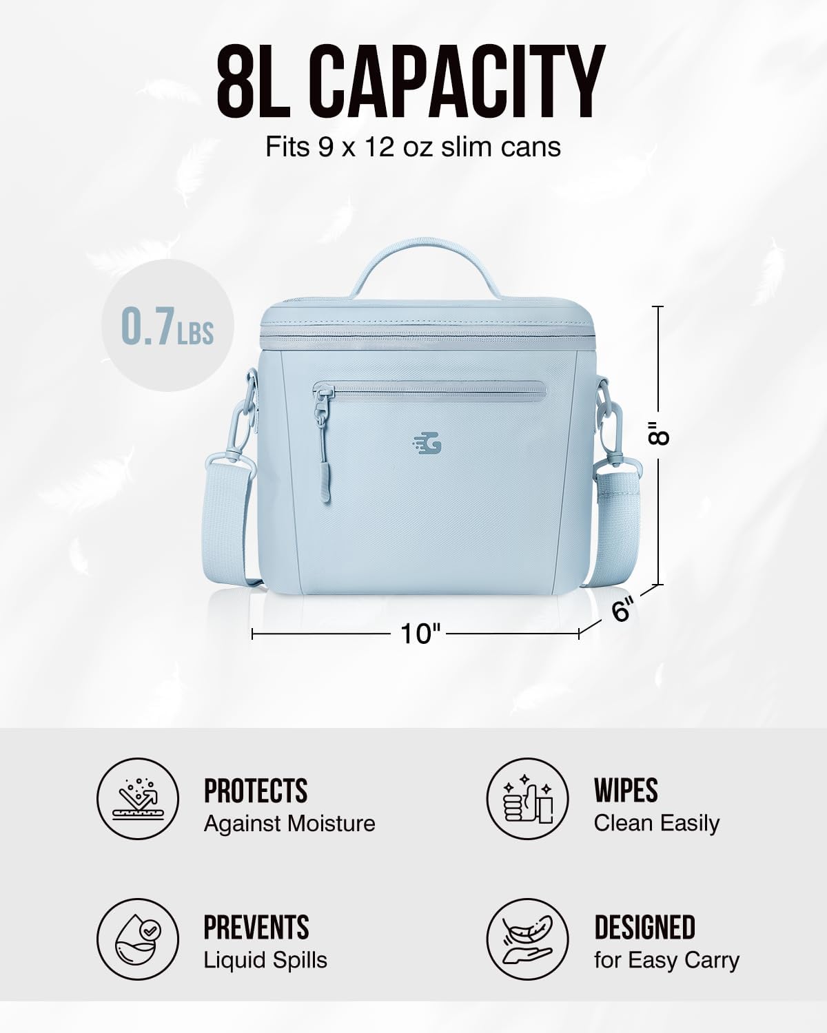 GLORIEROO Insulated Lunch Box Bag Women Girls - Waterproof Leakproof Lightweight Reusable Cooler for School Work Picnic - Back to School
