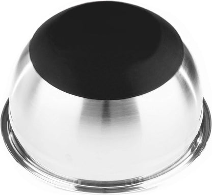 Stainless Steel Mixing Bowls with Lids and Non Slip Bases (Set of 3, Red)