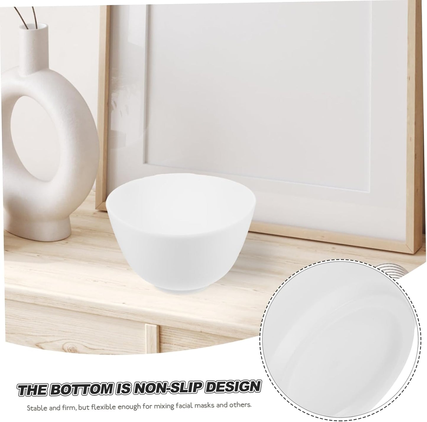 Didiseaon Odorless Anti-drop Silicone Mixing Bowl for Facial Masks Cooking Flexible Microwave Dishwasher Safe for Ingredients Sauces Medium Green