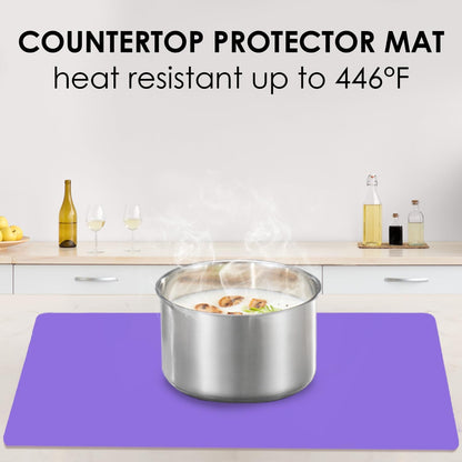 Extra Large Silicone Mat, 31.5x23.6 Inch Heat Resistant Mat for Kitchen Counter, Non Stick Silicone Baking Mat for Dough and Pastry, Thick Silicone placement Countertop Protector, Black countertop mat