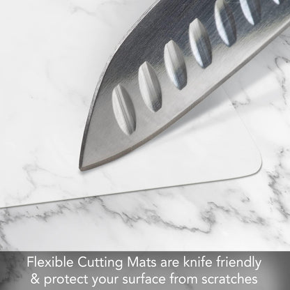 Cut N' Funnel Large Heavy Gauge Flexible Plastic Cutting Board Mat 1 Pack 24" by 18" Made in the USA BPA Free Dishwasher Safe