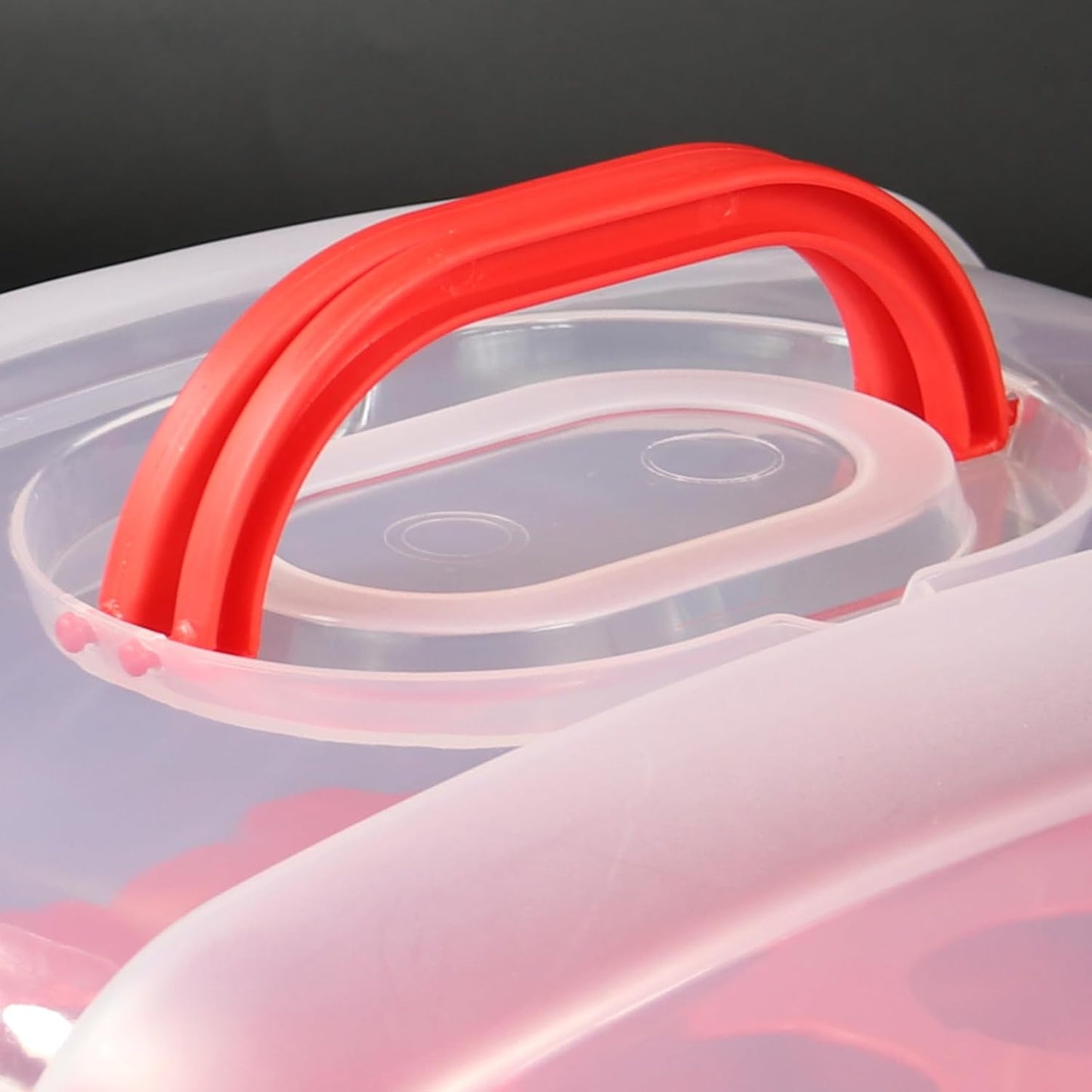 2in1 Cupcake Carrier and Cake Keeper with Lid, Rectangle Pie Carrier,Large Portable Storage Container for Storing 12 Cupcakes or 1 Large Cake (White)