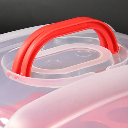 2in1 Cupcake Carrier and Cake Keeper with Lid, Rectangle Pie Carrier,Large Portable Storage Container for Storing 12 Cupcakes or 1 Large Cake (White)