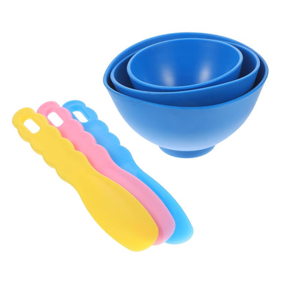 Ipetboom 1set Plaster Mixing Bowl Set Silicone and Mixing Bowls Sticks for Easy and Home Settings Small Medium Large