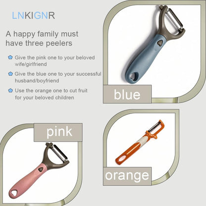 3Pack Carrots Potato Vegetable Peelers for Kitchen fruit Y Peeler for Apples with Carbon Steel Blade