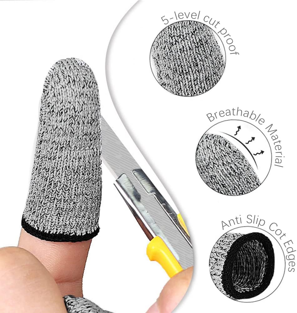 12PCS Finger Cots Cut Resistant Protector,Finger Covers for Cuts
