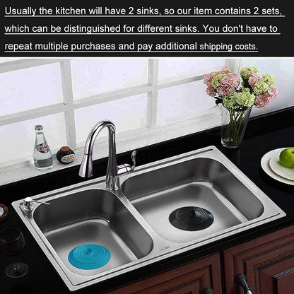 Seatery 2PCS Kitchen Sink Strainers, Sink Drain Filter, Sink Basket Strainer, 4.5 Inch Stainless Steel Sink Drain Strainer, Food Scraps Catcher for Kitchen