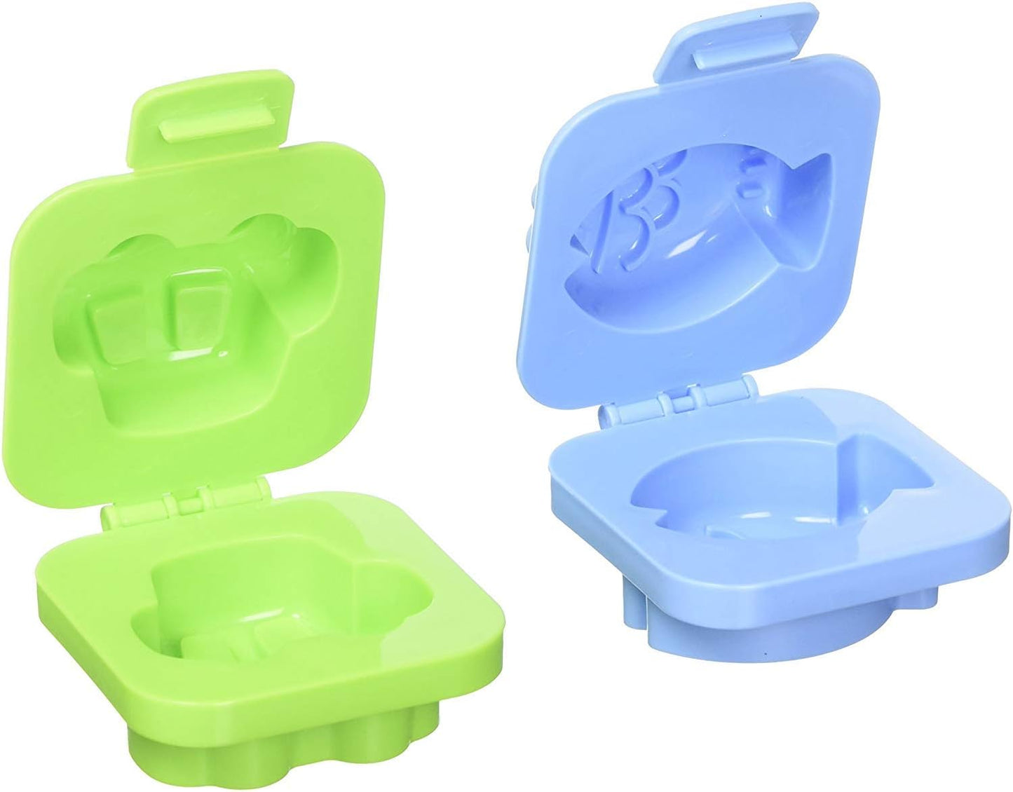 JB Home Collection, 2 Set of Japanese Plastic Egg Mold Set (Fish & Car), Hard-Boiled Egg Shapers for Bento Box, Made in Japan, Cute Kids Lunch Accessories