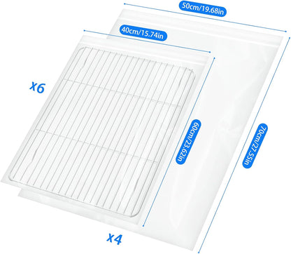 10Pcs Oven Rack Cleaning Bags, No Scrub Bags For Cleaning Oven Racks, Reusable Leak-Resistant PE Bags for Deep Soaking Grill Grates, BBQ Racks