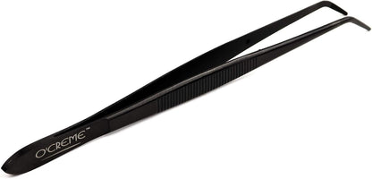 O'Creme Stainless Steel Precision Kitchen Tweezer Tongs 6.25" with Fine Tip (Purple)