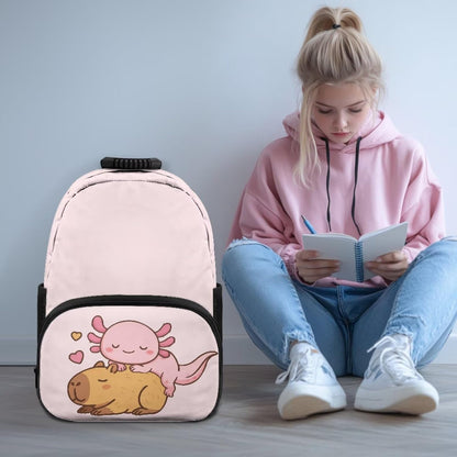Highland Cow Backpack with Lunch Box Set for Kids Sunflower School Backpack for Girls Boys Back to School Bag Student Travel Backpacks Reusable Utensils Pen Case Water Bottle Bag 5PCS