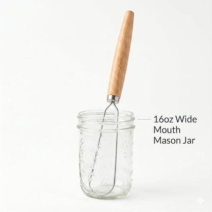 Sourdough Starter Stirring Hook and Danish Dough Whisk | Small Size to Fit in Jars | Improve the Mixing Standard Of Your Starter For Better Baking Results | New England Sourdough Starter Co.