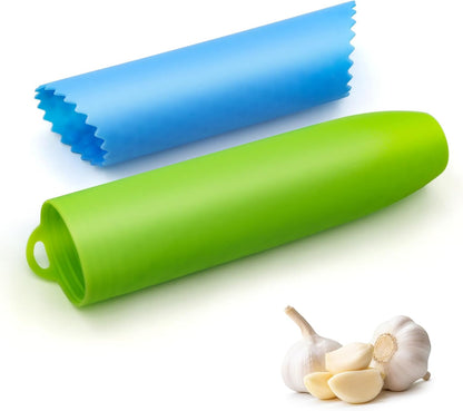 Silicone Garlic Peeler Tube Roller (Black,Green)