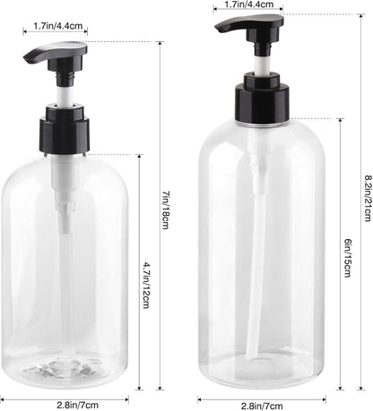 Plastic Pump Bottles Dispenser 2Pack 10oz Shampoo Bottle BPA Free