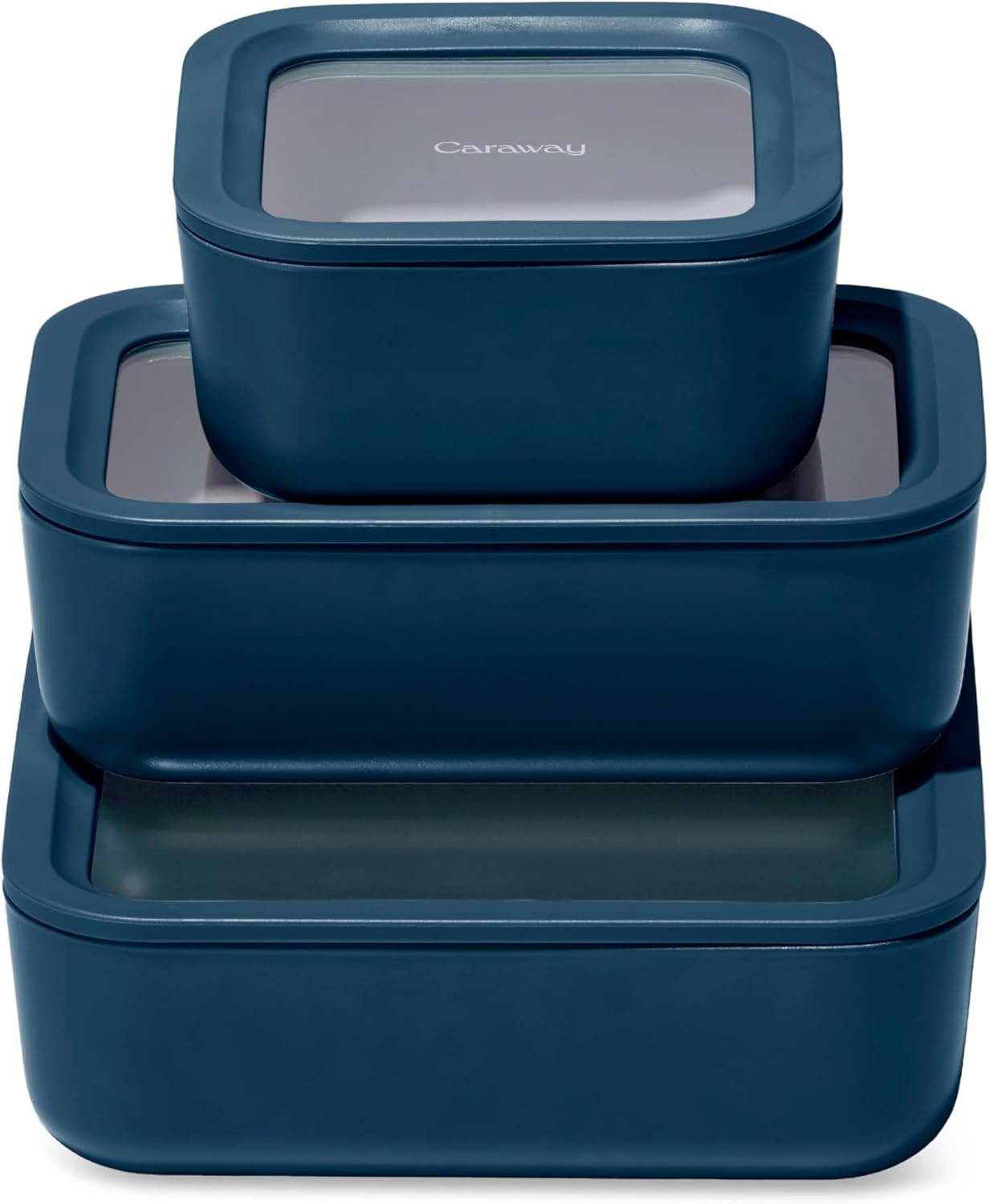 Caraway 13pc Glass Food Storage Container Set - Easy to Store, Non Toxic Lunch Box - with Glass Lids - Includes Storage Organizer - Mist