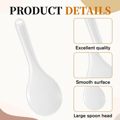 3Pcs Plastic Rice Spoon Paddle White Non Stick Hanging Rice Spatula