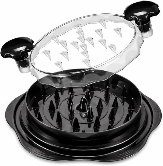 Chicken Shredder Tool Twist Large Meat Shredder with Brush, Black Visible Chicken Breast Shredder, Strong Anti-Slip Strip, Ergonomic Handle, BPA Free, Kitchen Gadgets for Beef Chicken
